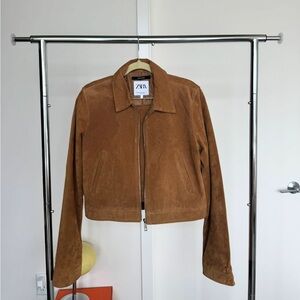 Suede Leather Skirt Set